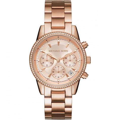 michael kors watch 5128 rose gold|michael kors ritz chronograph.